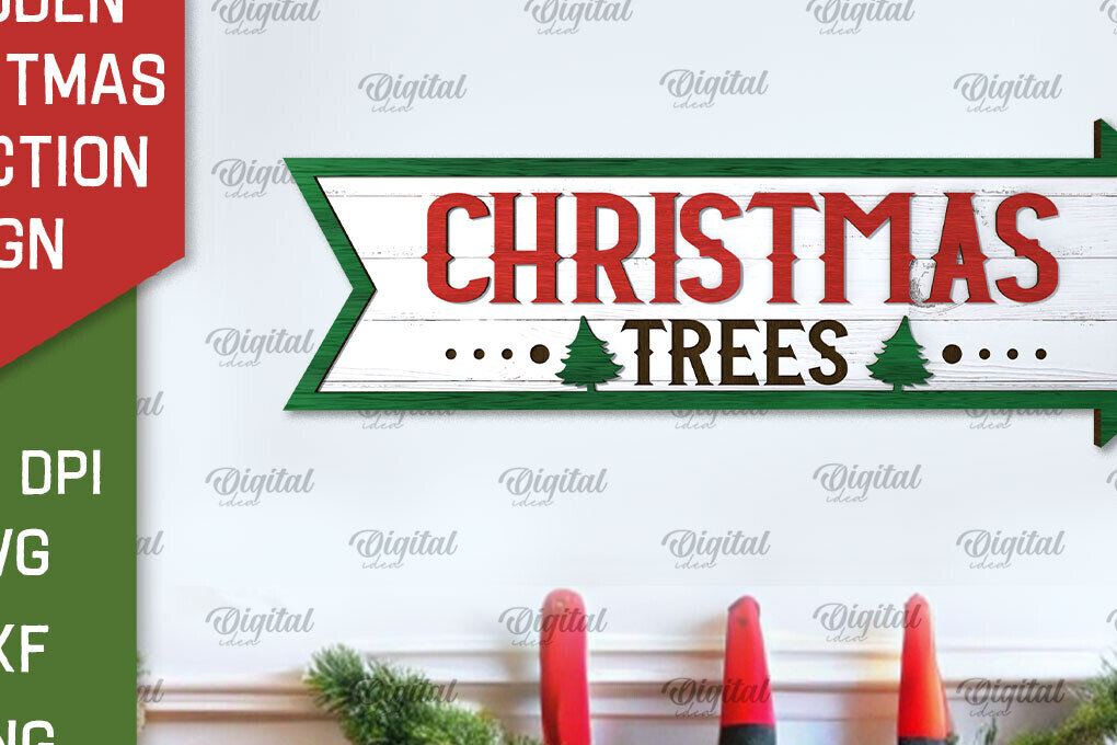 Intra απο ξύλο plywood 3mm-4mm πάχος Τρισδιάστατη χριστουγεννιάτικη πινακίδα κατεύθυνσης Δίασταση 15x15 cm INTRAFABR-105695729