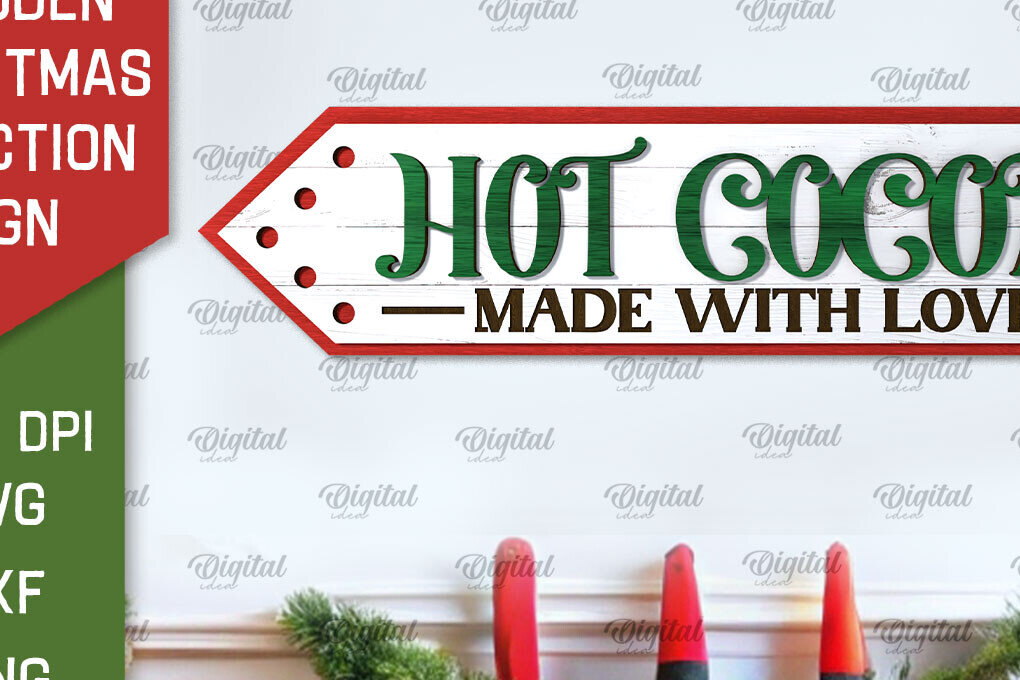 Intra απο ξύλο plywood 3mm-4mm πάχος Τρισδιάστατη χριστουγεννιάτικη πινακίδα κατεύθυνσης Δίασταση 15x15 cm INTRAFABR-105695641