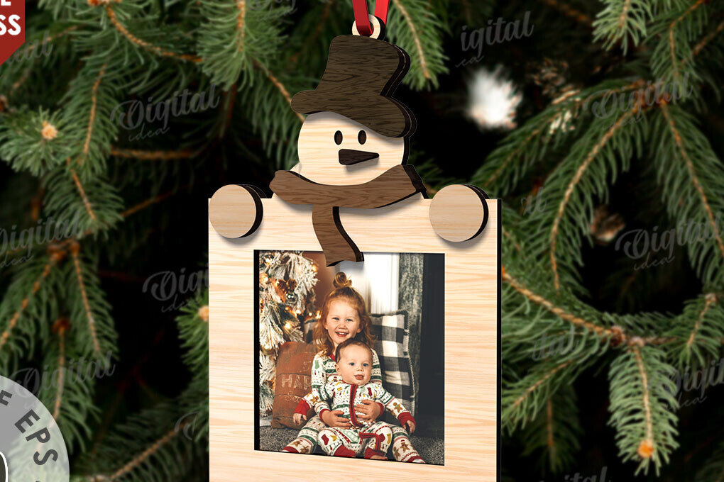 Intra απο ξύλο plywood 3mm-4mm πάχος Τρισδιάστατη χριστουγεννιάτικη κορνίζα Σχέδιο κοπής με λέιζερ Δίασταση 20x30 cm INTRAFABR-109869712