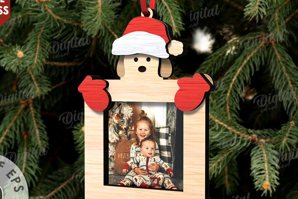 Intra απο ξύλο plywood 3mm-4mm πάχος Τρισδιάστατη χριστουγεννιάτικη κορνίζα Σχέδιο κοπής με λέιζερ Δίασταση 20x30 cm INTRAFABR-109870118