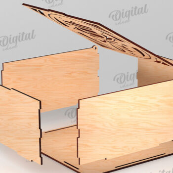 Intra απο ξύλο plywood 3mm-4mm πάχος Τρισδιάστατο χριστουγεννιάτικο κουτί δώρου Δίασταση 15x15 cm INTRAFABR-109928530 - Image 2