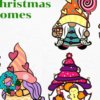 Intra απο ξύλο plywood 3mm-4mm πάχος 3D Christmas Gnomes 6 Design Δίασταση 15x15 cm INTRAFABR-85049281 - Image 1