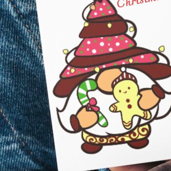 Intra απο ξύλο plywood 3mm-4mm πάχος 3D Christmas Gnomes 6 Design Δίασταση 15x15 cm INTRAFABR-85049281 - Image 8
