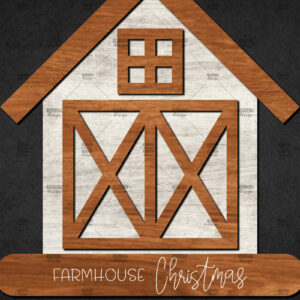 Intra απο ξύλο plywood 3mm-4mm πάχος Τρισδιάστατο χριστουγεννιάτικο σπίτι με στρώσεις Δίασταση 15x15 cm INTRAFABR-110186699