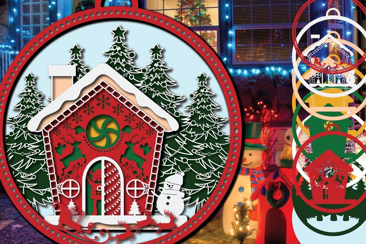 Intra απο ξύλο plywood 3mm-4mm πάχος Τρισδιάστατο χριστουγεννιάτικο κομμένο Δίασταση 1200x1200 cm INTRAFABR-32911009