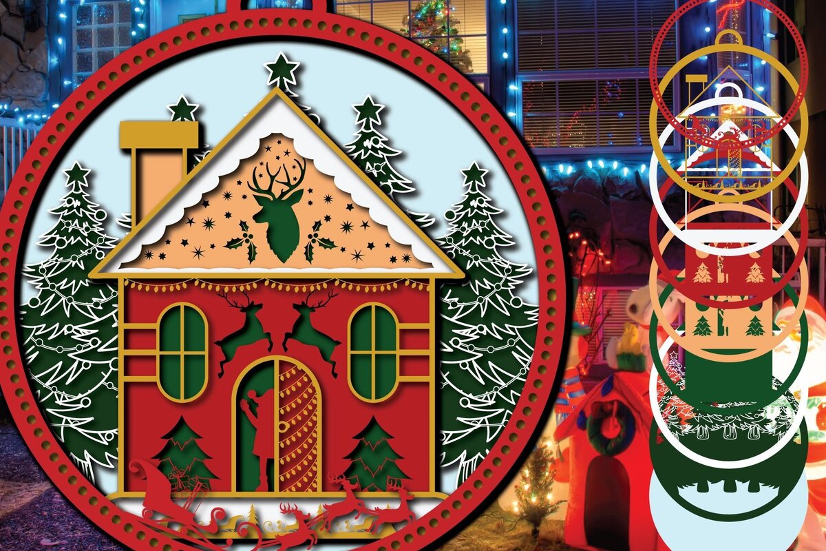 Intra απο ξύλο plywood 3mm-4mm πάχος Τρισδιάστατο χριστουγεννιάτικο κομμένο Δίασταση 1200x1200 cm INTRAFABR-33575275