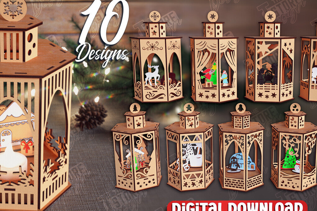 Intra απο ξύλο plywood 3mm-4mm πάχος 3D Χριστουγεννιάτικου Φαναριού | Αργία Δίασταση 15x15 cm INTRAFABR-110588615