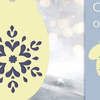 Intra απο ξύλο plywood 3mm-4mm πάχος 3D Χριστουγεννιάτικο γάντι με νιφάδα χιονιού Δίασταση 15x15 cm INTRAFABR-110120529 - Image 1