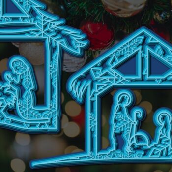 Intra απο ξύλο plywood 3mm-4mm πάχος 3D Χριστουγεννιάτικου στρώματος Δίασταση 15x15 cm INTRAFABR-36125487 - Image 1