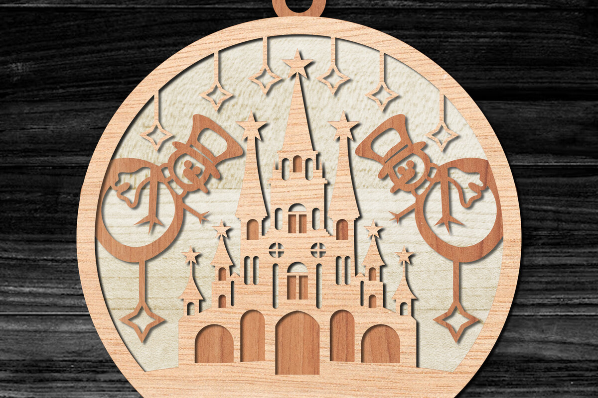 Intra απο ξύλο plywood 3mm-4mm πάχος Τρισδιάστατο χριστουγεννιάτικο στολίδι Δίασταση 8x8 cm INTRAFABR-110378262