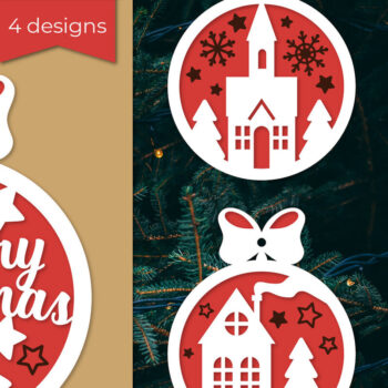 Intra απο ξύλο plywood 3mm-4mm πάχος 3D Χριστουγεννιάτικα στολίδια Χριστουγεννιάτικα Δίασταση 8x8 cm INTRAFABR-106803600 - Image 2