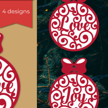 Intra απο ξύλο plywood 3mm-4mm πάχος Τρισδιάστατα χριστουγεννιάτικα στολίδια Δίασταση 8x8 cm INTRAFABR-106849633 - Image 1