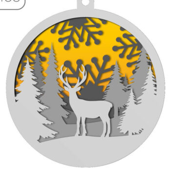 Intra απο ξύλο plywood 3mm-4mm πάχος 3D Χριστουγεννιάτικα στολίδια Layered Δίασταση 3x3 cm INTRAFABR-112045441 - Image 4