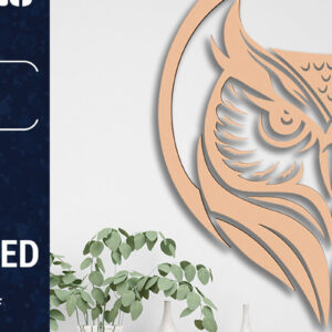 Intra απο ξύλο plywood 3mm-4mm πάχος Τρισδιάστατη Χριστουγεννιάτικη Κουκουβάγια Κόψιμο με λέιζερ Δίασταση 1500x1500 cm INTRAFABR-102762235