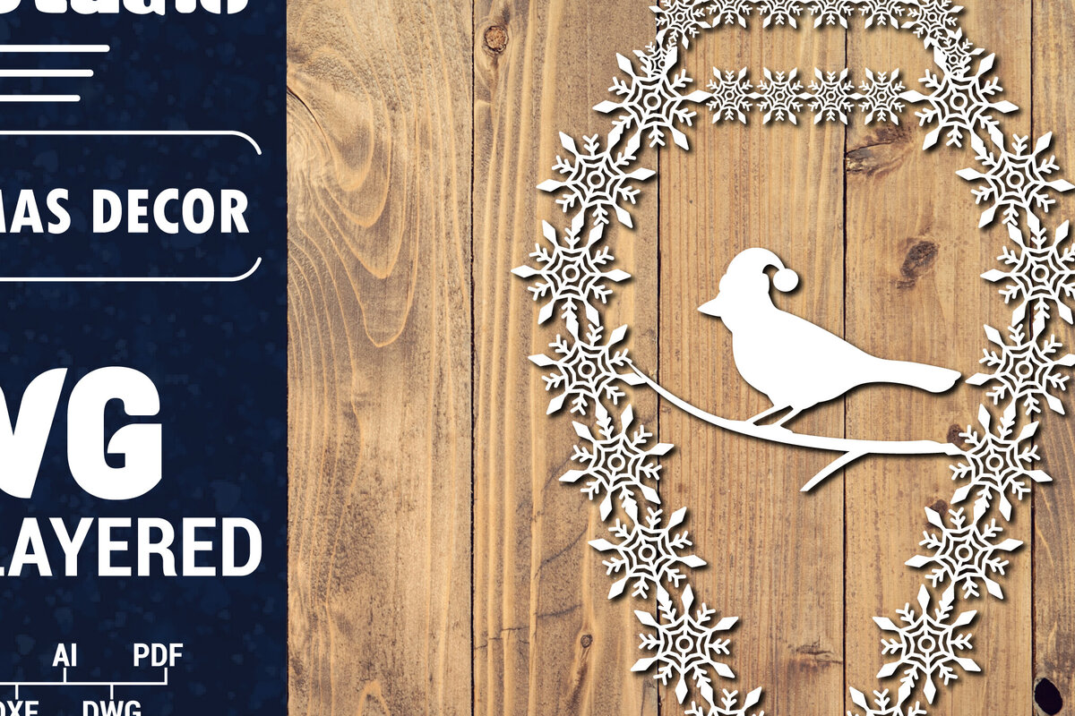 Intra απο ξύλο plywood 3mm-4mm πάχος Τρισδιάστατα χριστουγεννιάτικα Papercut , Cut  Δίασταση 15x15 cm INTRAFABR-86616510