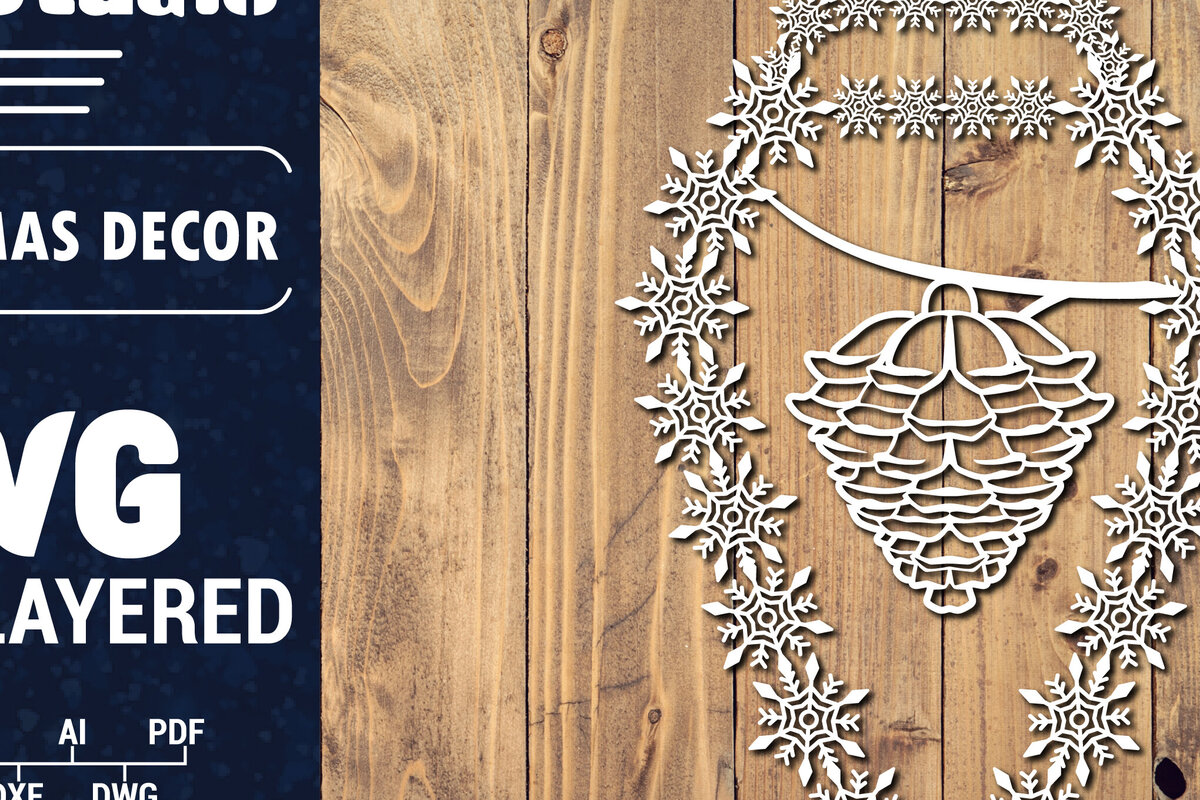 Intra απο ξύλο plywood 3mm-4mm πάχος Τρισδιάστατα χριστουγεννιάτικα Papercut , Cut  Δίασταση 15x15 cm INTRAFABR-86616529