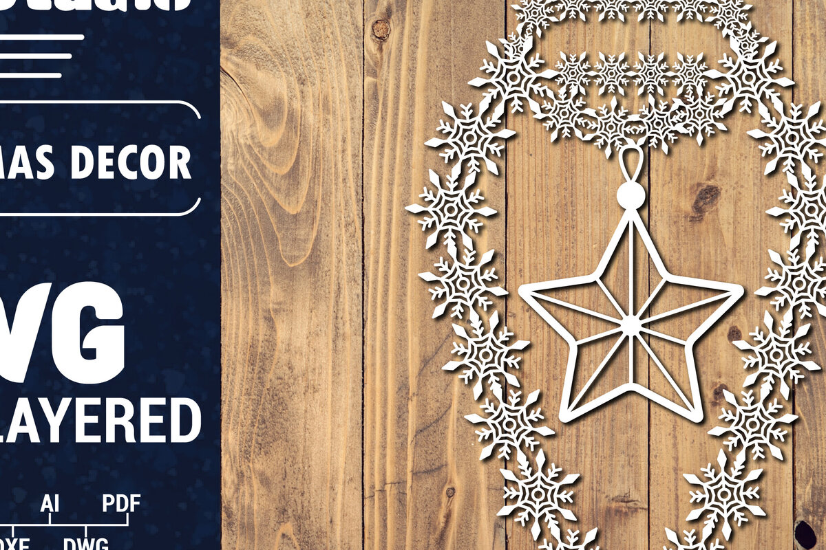 Intra απο ξύλο plywood 3mm-4mm πάχος Τρισδιάστατα χριστουγεννιάτικα Papercut , Cut  Δίασταση 15x15 cm INTRAFABR-86616533