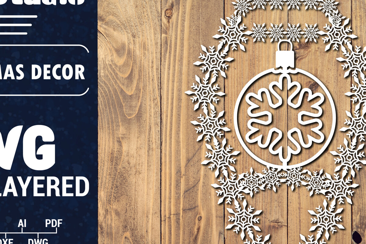 Intra απο ξύλο plywood 3mm-4mm πάχος Τρισδιάστατα χριστουγεννιάτικα Papercut , Cut  Δίασταση 15x15 cm INTRAFABR-86616538