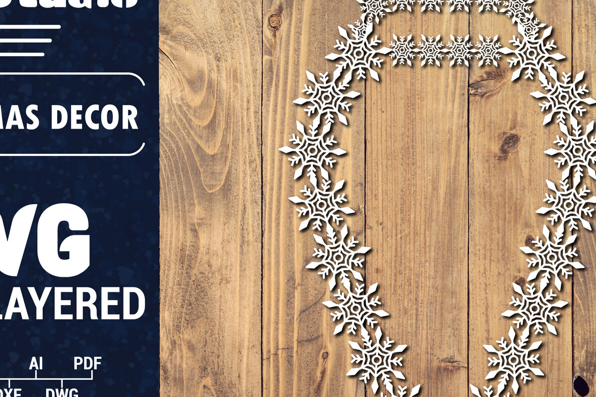 Intra απο ξύλο plywood 3mm-4mm πάχος Τρισδιάστατα χριστουγεννιάτικα Papercut , Cut  Δίασταση 15x15 cm INTRAFABR-86616497