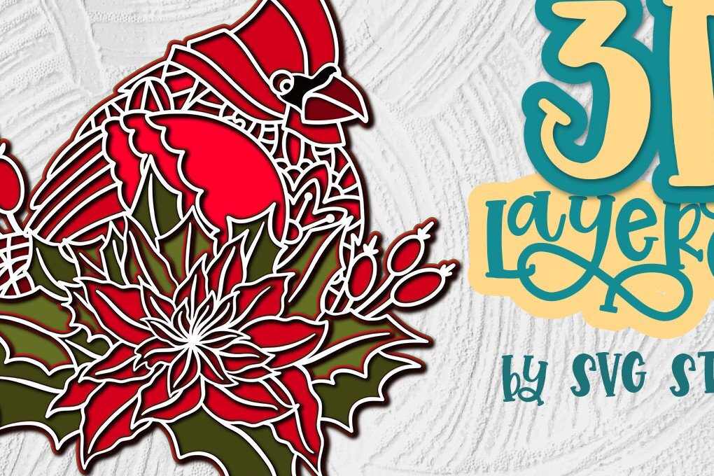 Intra απο ξύλο plywood 3mm-4mm πάχος 3D Christmas Red Cardinal Bird Δίασταση 15x15 cm INTRAFABR-36486120