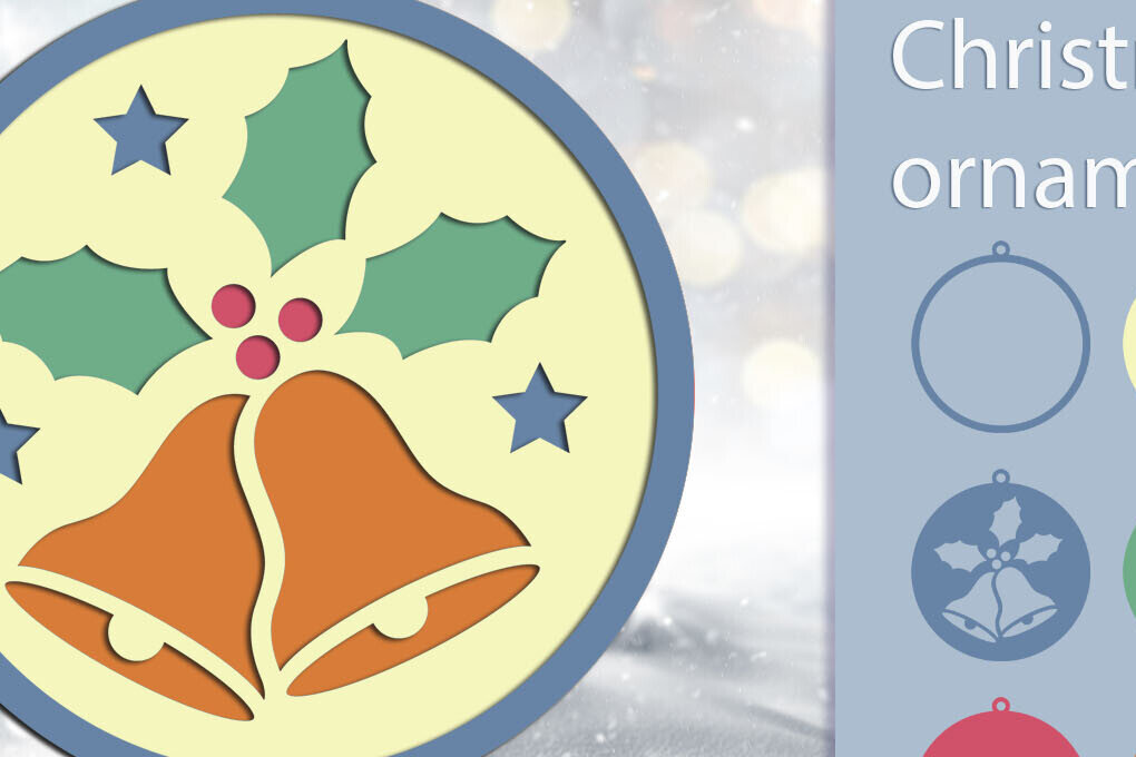 Intra απο ξύλο plywood 3mm-4mm πάχος Τρισδιάστατο χριστουγεννιάτικο στρογγυλό στολίδι με λέιζερ Δίασταση 8x8 cm INTRAFABR-109377058