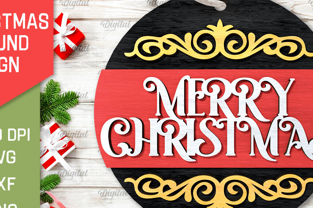 Intra απο ξύλο plywood 3mm-4mm πάχος Τρισδιάστατη χριστουγεννιάτικη στρογγυλή πινακίδα κοπής με λέιζερ Δίασταση 15x15 cm INTRAFABR-105630531