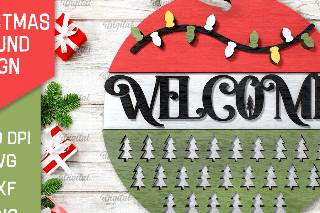 Intra απο ξύλο plywood 3mm-4mm πάχος Τρισδιάστατη χριστουγεννιάτικη στρογγυλή πινακίδα κοπής με λέιζερ Δίασταση 15x15 cm INTRAFABR-105630562