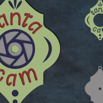 Intra απο ξύλο plywood 3mm-4mm πάχος 3D Χριστουγεννιάτικο Στολίδι Santa Cam Δίασταση 8x8 cm INTRAFABR-83719669 - Image 1