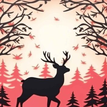 Intra απο ξύλο plywood 3mm-4mm πάχος 3D Χριστουγεννιάτικου Shadow Box Δίασταση 25x25 cm INTRAFABR-80039498 - Image 3