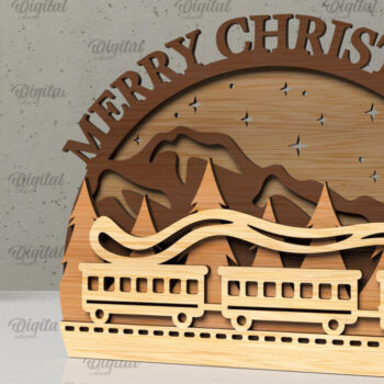 Intra απο ξύλο plywood 3mm-4mm πάχος Τρισδιάστατη Χριστουγεννιάτικη σφαίρα χιονιού Δίασταση 15x15 cm INTRAFABR-105758066 - Image 1