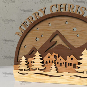 Intra απο ξύλο plywood 3mm-4mm πάχος 3D Χριστουγεννιάτικων Σφαιρών Χιονιού  Δίασταση 15x15 cm INTRAFABR-105757537 - Image 4