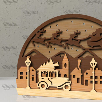 Intra απο ξύλο plywood 3mm-4mm πάχος 3D Χριστουγεννιάτικων Σφαιρών Χιονιού  Δίασταση 15x15 cm INTRAFABR-105757537 - Image 6