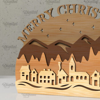 Intra απο ξύλο plywood 3mm-4mm πάχος 3D Χριστουγεννιάτικων Σφαιρών Χιονιού  Δίασταση 15x15 cm INTRAFABR-105757537 - Image 11