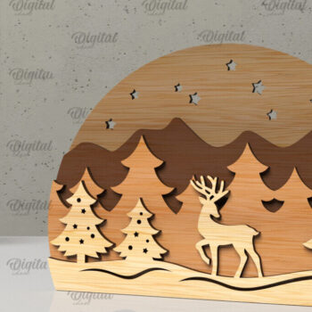 Intra απο ξύλο plywood 3mm-4mm πάχος 3D Χριστουγεννιάτικων Σφαιρών Χιονιού  Δίασταση 15x15 cm INTRAFABR-105757537 - Image 12