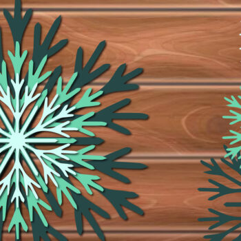 Intra απο ξύλο plywood 3mm-4mm πάχος 3D Χριστουγεννιάτικη νιφάδα χιονιού Δίασταση 15x15 cm INTRAFABR-17408208 - Image 1