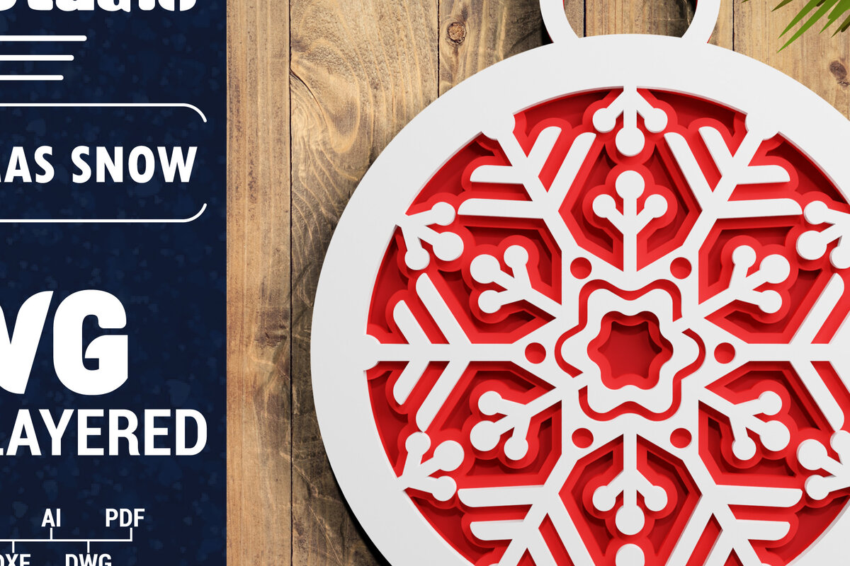 Intra απο ξύλο plywood 3mm-4mm πάχος Τρισδιάστατη χριστουγεννιάτικη νιφάδα χιονιού Papercut Δίασταση 1200x1200 cm INTRAFABR-71266330