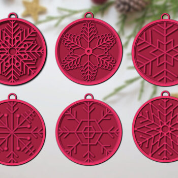 Intra απο ξύλο plywood 3mm-4mm πάχος 3D Χριστουγεννιάτικο Snowflake Papercut Δίασταση 1200x1200 cm INTRAFABR-19461949 - Image 2