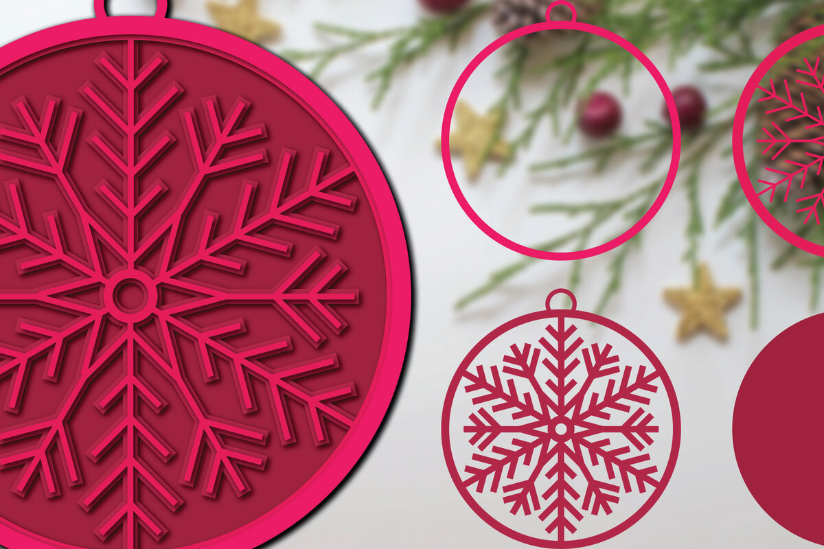 Intra απο ξύλο plywood 3mm-4mm πάχος 3D Χριστουγεννιάτικο Snowflake Papercut Δίασταση 1200x1200 cm INTRAFABR-19377467 - Image 2