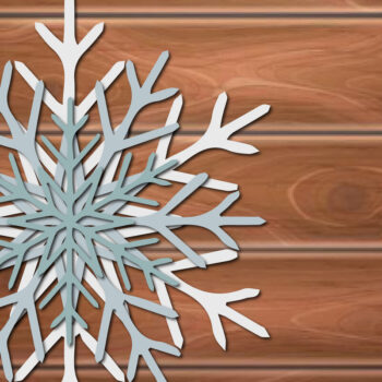 Intra απο ξύλο plywood 3mm-4mm πάχος 3D Χριστουγεννιάτικη νιφάδα χιονιού Δίασταση 15x15 cm INTRAFABR-17405898 - Image 1