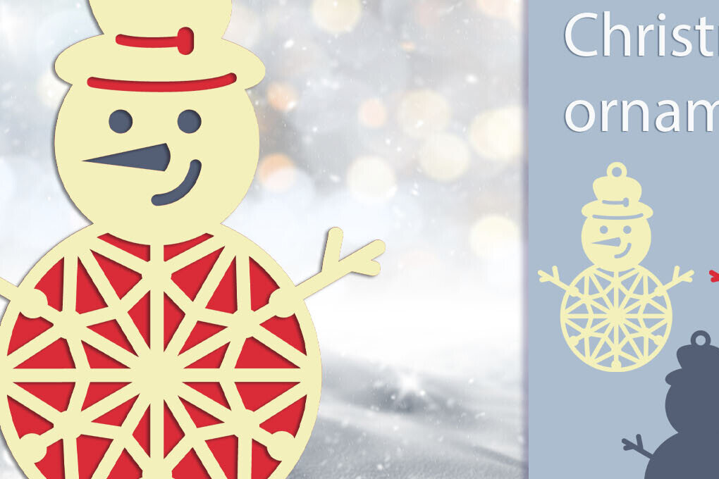 Intra απο ξύλο plywood 3mm-4mm πάχος 3D Χριστουγεννιάτικο Χιονάνθρωπος Layered Δίασταση 15x15 cm INTRAFABR-109817611