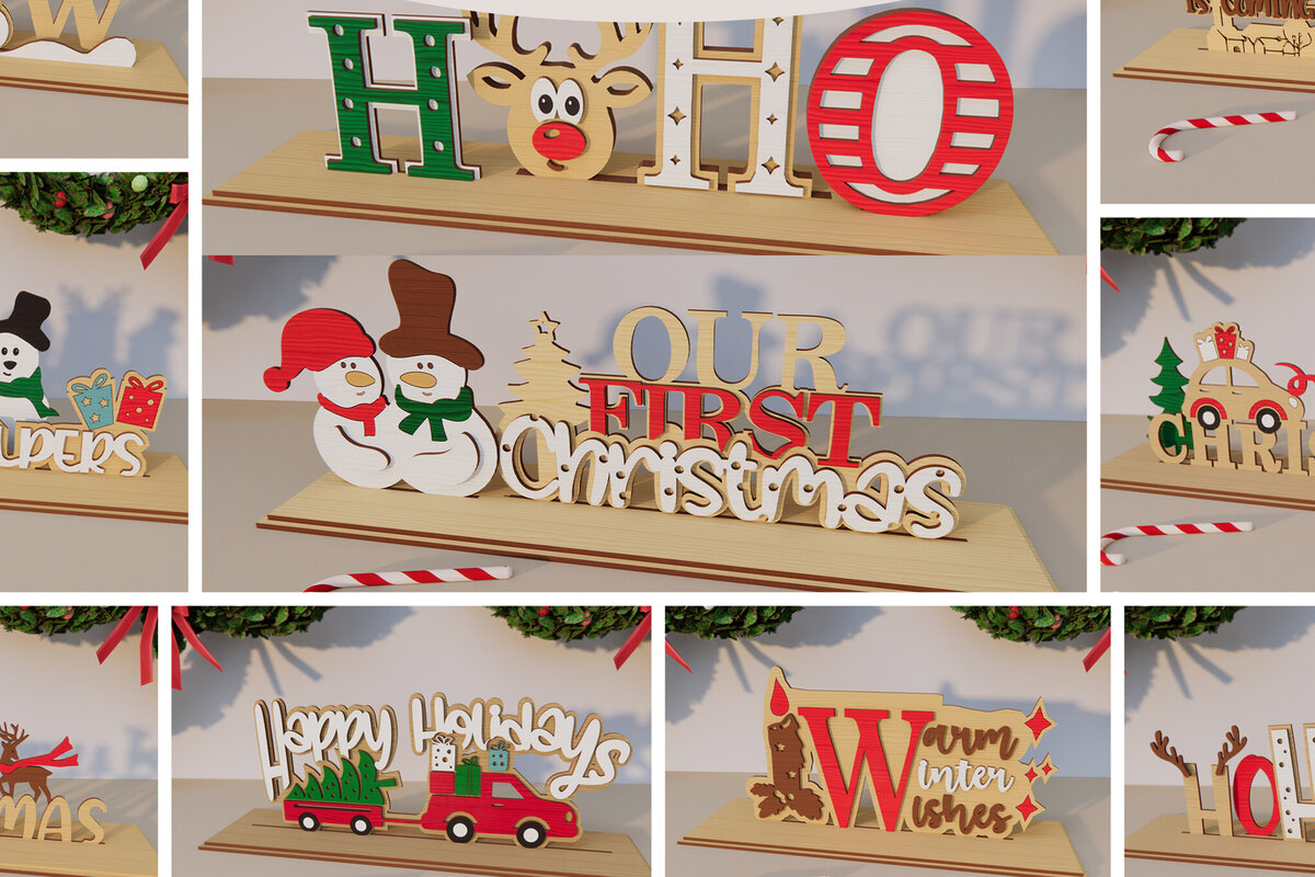 Intra απο ξύλο plywood 3mm-4mm πάχος Τρισδιάστατη χριστουγεννιάτικη δέσμη με λέιζερ Δίασταση 15x15 cm INTRAFABR-80375920