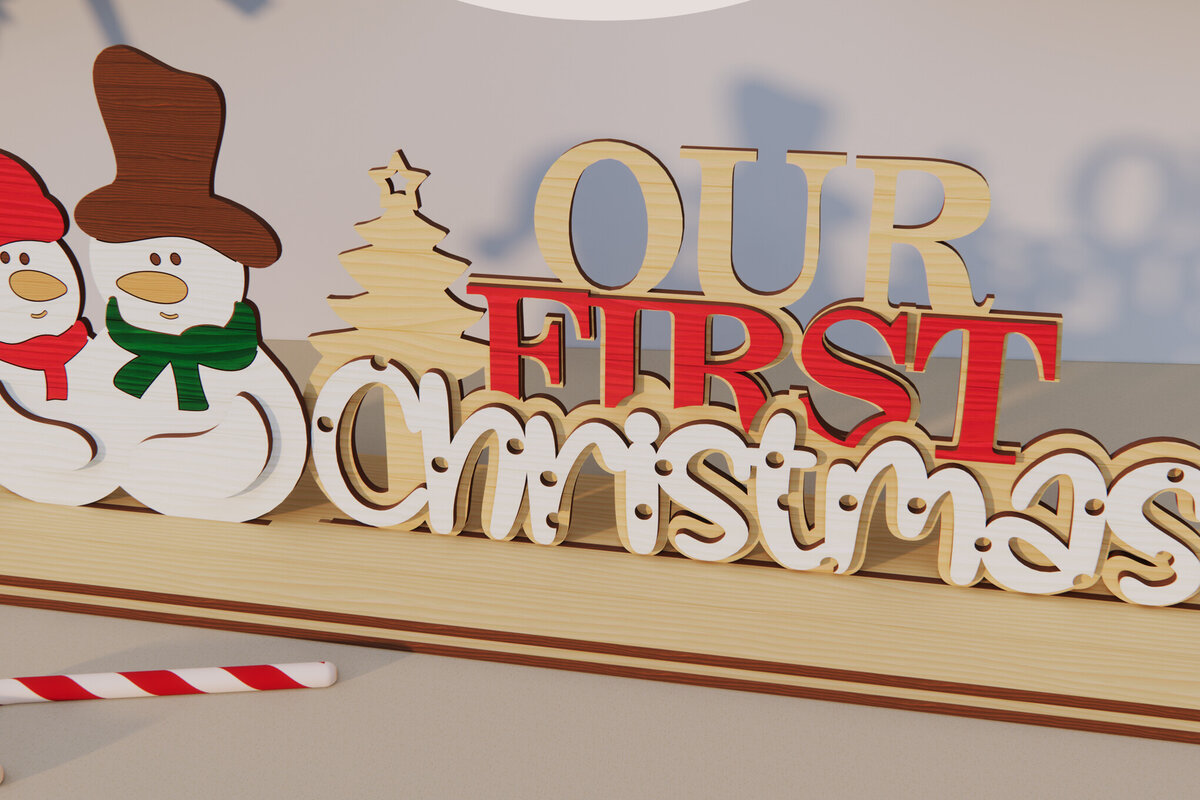 Intra απο ξύλο plywood 3mm-4mm πάχος Τρισδιάστατη χριστουγεννιάτικη βάση κοπής με λέιζερ. Χριστουγεννιάτικη διακόσμηση Δίασταση 15x15 cm INTRAFABR-79847228