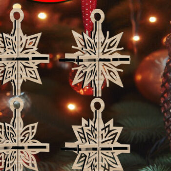 Intra απο ξύλο plywood 3mm-4mm πάχος 3D Χριστουγεννιάτικων Αστεριών V21 Δίασταση 1x1 cm INTRAFABR-108866784 - Image 1