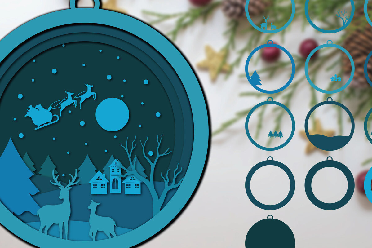 Intra απο ξύλο plywood 3mm-4mm πάχος Τρισδιάστατα χριστουγεννιάτικα , Cut Δίασταση 1200x1200 cm INTRAFABR-18509567