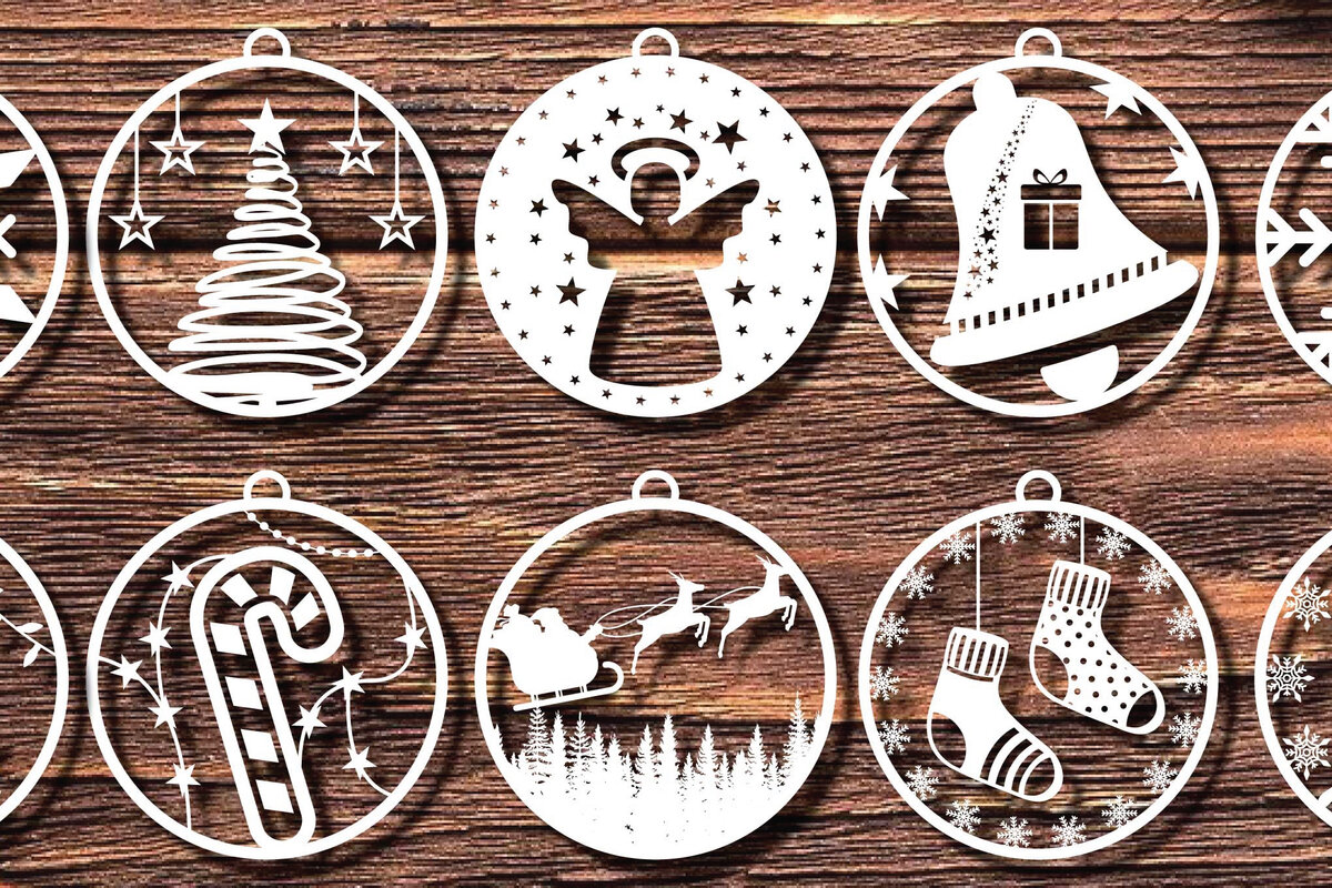 Intra απο ξύλο plywood 3mm-4mm πάχος Τρισδιάστατα χριστουγεννιάτικα , Cut Δίασταση 1200x1200 cm INTRAFABR-19200785