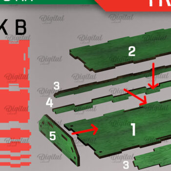 Intra απο ξύλο plywood 3mm-4mm πάχος Τρισδιάστατο σχέδιο κοπής με λέιζερ Χριστουγεννιάτικο τρένο Δίασταση 15x15 cm INTRAFABR-106661605 - Image 17
