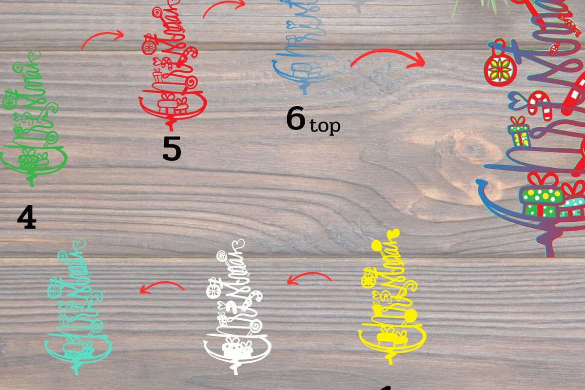 Intra απο ξύλο plywood 3mm-4mm πάχος τρισδιάστατο χριστουγεννιάτικο δέντρο Δίασταση 30x20 cm INTRAFABR-86426283 - Image 2