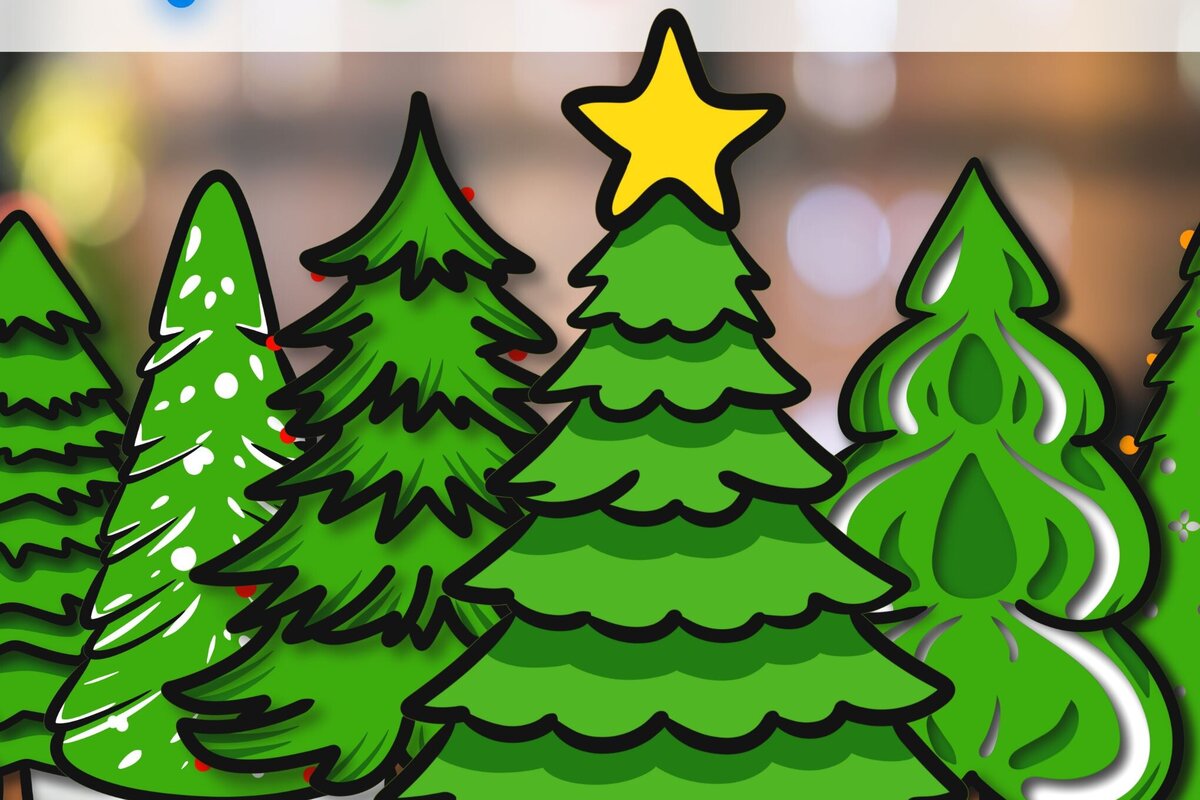 Intra απο ξύλο plywood 3mm-4mm πάχος 3D δέσμη χριστουγεννιάτικων δέντρων Δίασταση 15x15 cm INTRAFABR-82929267