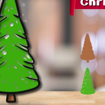 Intra απο ξύλο plywood 3mm-4mm πάχος 3D δέσμη χριστουγεννιάτικων δέντρων Δίασταση 15x15 cm INTRAFABR-82929267 - Image 8