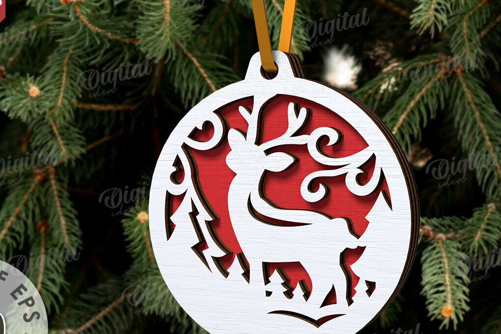 Intra απο ξύλο plywood 3mm-4mm πάχος Τρισδιάστατη διακόσμηση Χριστουγεννιάτικου Δέντρου Δίασταση 15x15 cm INTRAFABR-107889339